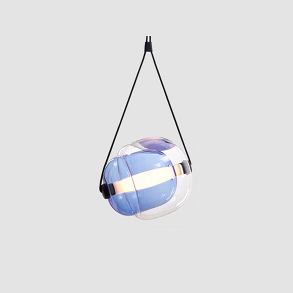 Valentina Design Luminaires Suspensions Bulle Moderne LED Verre Bleu/Jaune/Rose/Blanc Salon/Chambre à Coucher - Neutralighting