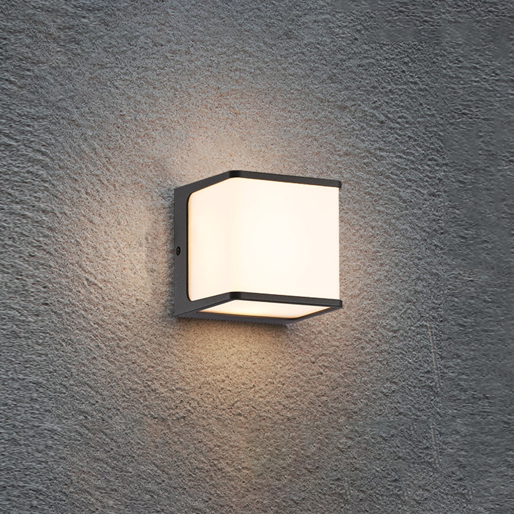 Ray Applique Minimaliste Rectangulaire Moderne, Câble/Solaire, Acrylique, Noir/Blanc, Jardin - Neutralighting