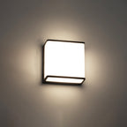 Ray Applique Minimaliste Rectangulaire Moderne, Câble/Solaire, Acrylique, Noir/Blanc, Jardin - Neutralighting