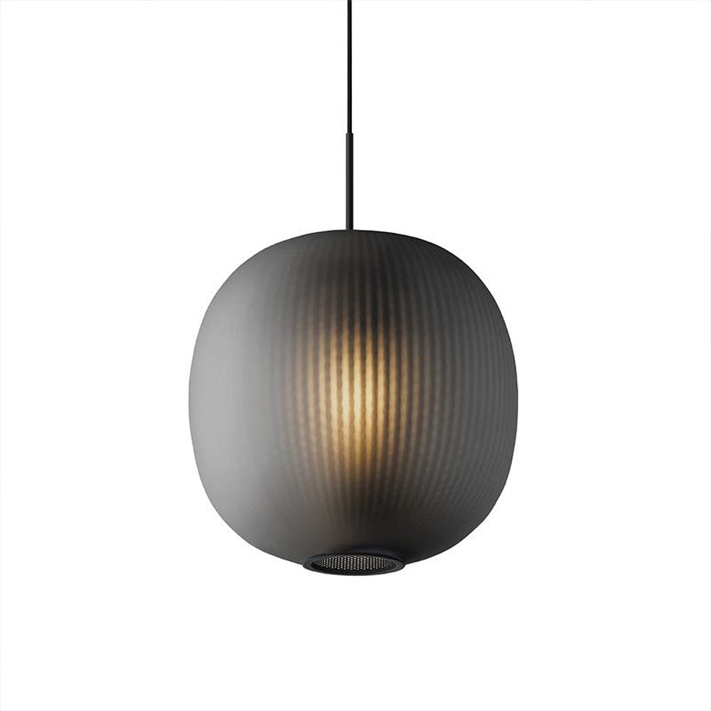 Valentina Design Luminaires Suspensions Globe Moderne Métal/Verre Gris Fumé/Blanc Sablonneux Salon - Neutralighting