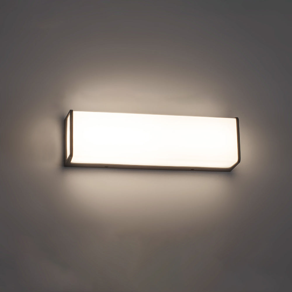 Ray Applique Minimaliste Rectangulaire Moderne, Câble/Solaire, Acrylique, Noir/Blanc, Jardin - Neutralighting