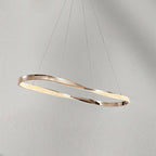 Kristy Luminaires Suspensions Anneau Moderne Métal Acrylique Noir/Cuivre Salon/Chambre à Coucher - Neutralighting