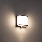 Ray Applique Minimaliste Rectangulaire Moderne, Câble/Solaire, Acrylique, Noir/Blanc, Jardin - Neutralighting