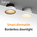 Spot smart led encastré anti-éblouissement aluminium sans bordure Lorène Balade - Une Présence Décorative Affirmée