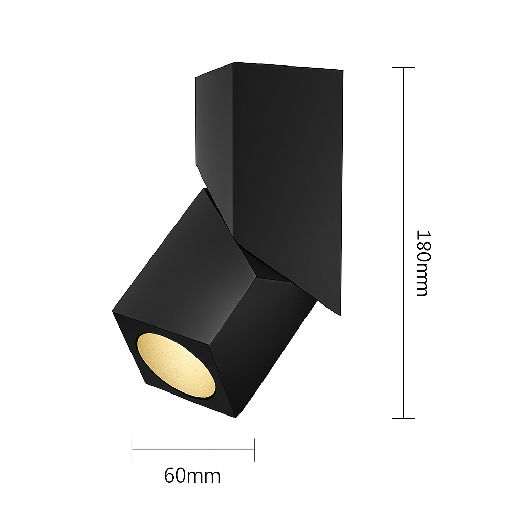 Spot — Cubique rectangle à LED orientables