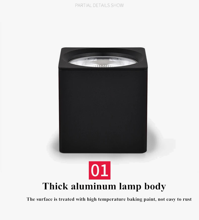 Spot de plafond led dimmable carré cob surface intérieur Sidonie Estampe - Lignes Graphiques & Décor Structuré