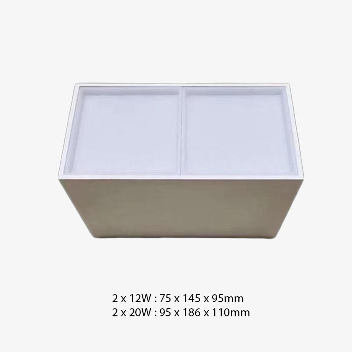 Spot design LED en forme de cube en aluminium Beal Estelle Florilège - Une Présence Décorative Affirmée