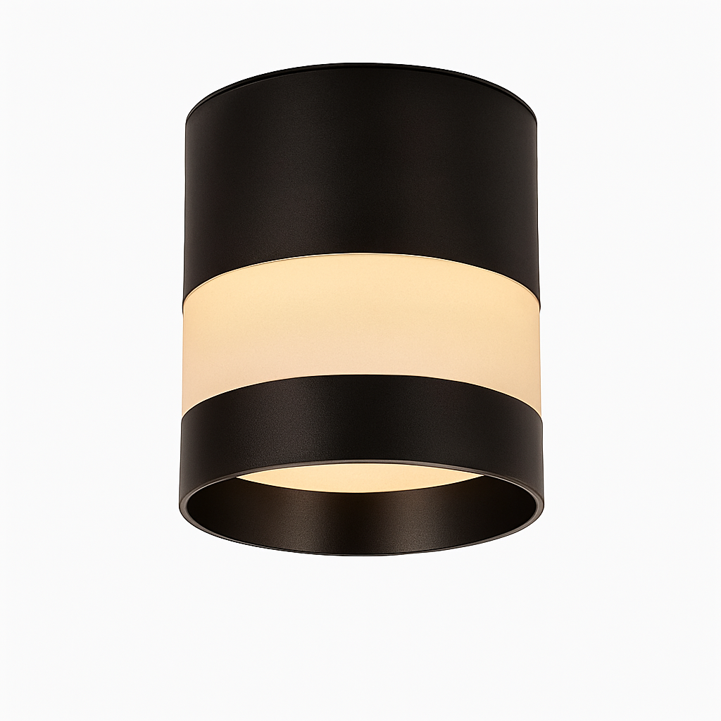 Spot design LED rond avec bande lumineuse Loft Marcel Éclaircie - Courbes Douces & Décor Équilibré