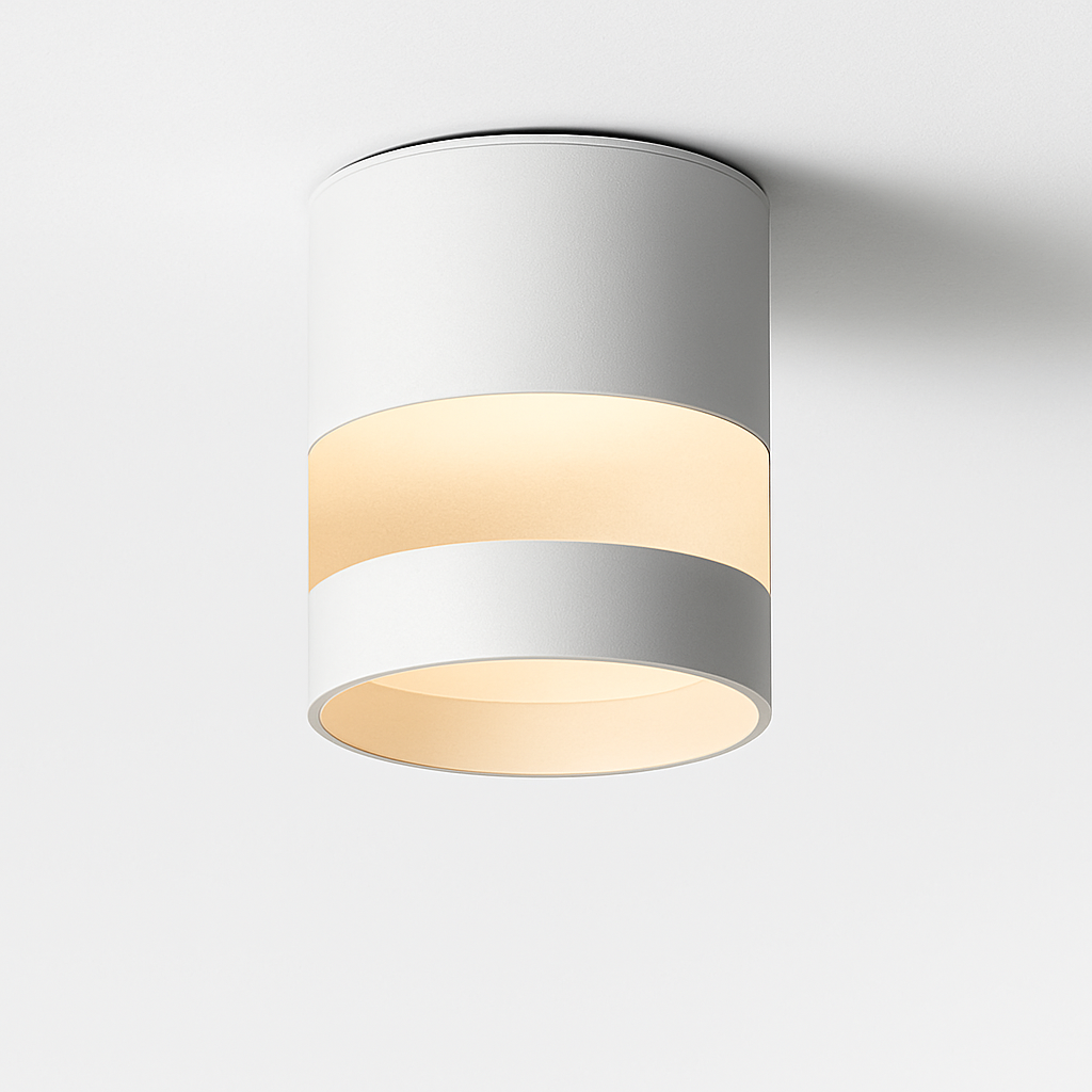 Spot design LED rond avec bande lumineuse Loft Marcel Éclaircie - Courbes Douces & Décor Équilibré