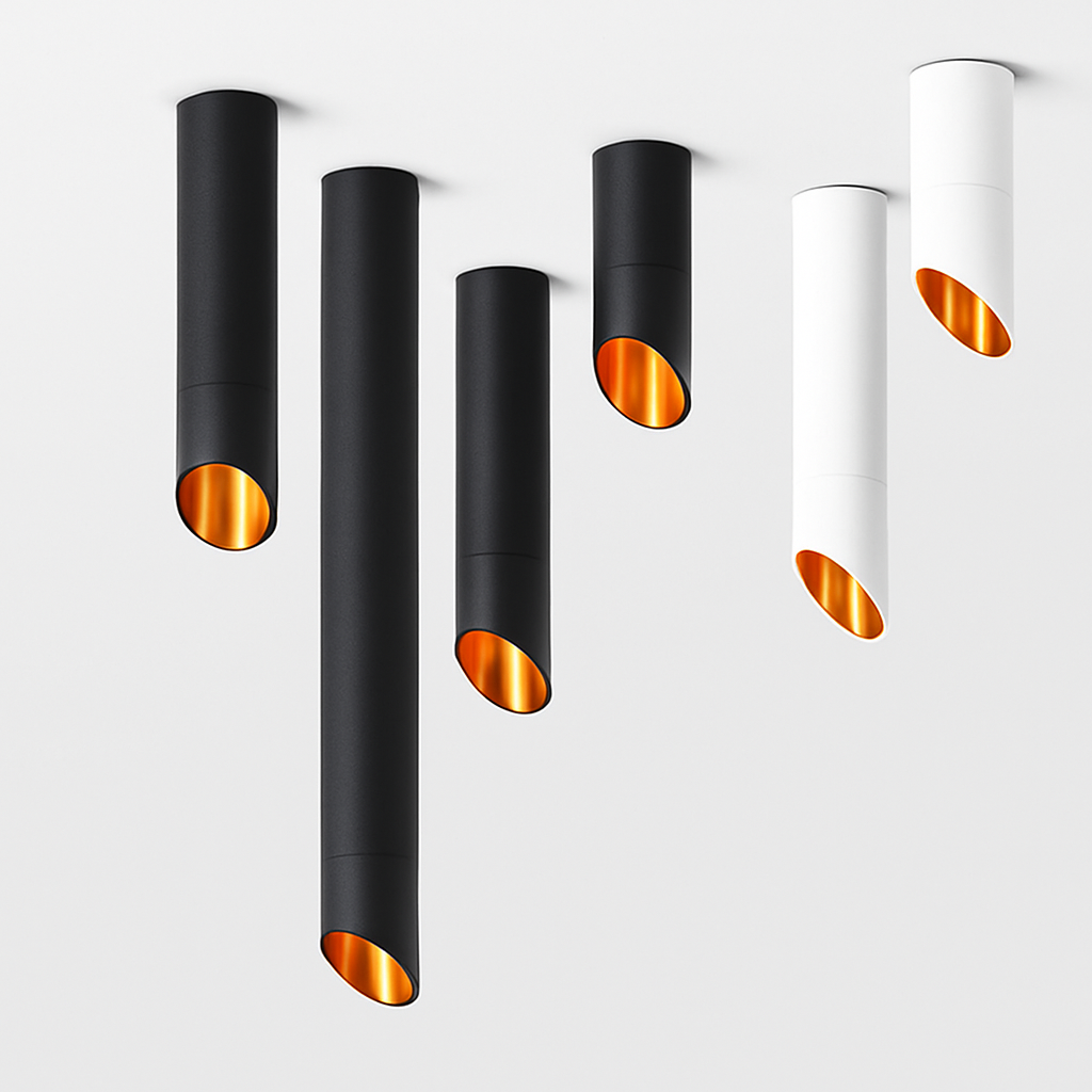 Spot design LED tube aluminium style géométrique Yuna Interlude - Une Silhouette Graphique Affirmée