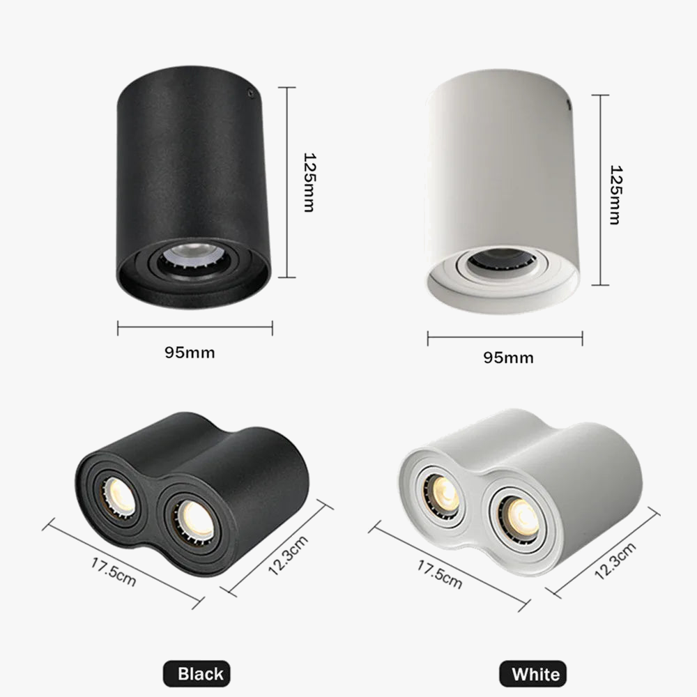 Spot double tête led gu10 pour décoration et éclairage de maison Rémi Équinoxe en Aluminium - Caractère & Élégance dans le Décor
