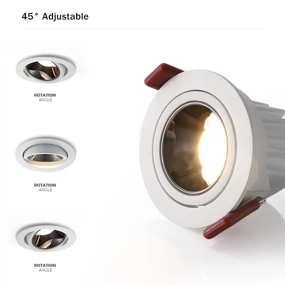 Spot encastré led angle réglable en aluminium pour magasin de bureau Ilona Saison - Caractère & Élégance dans le Décor
