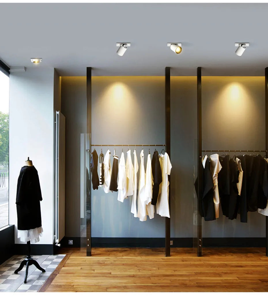 Spot encastré led carré télescopique rotation flexible pour maison Élisa Balade - Géométrie & Élégance Visuelle
