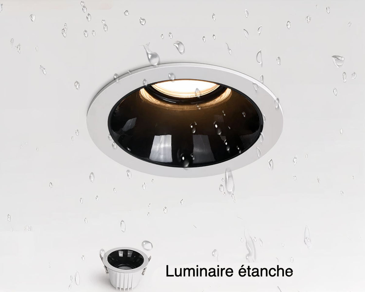 Spot encastrable salle de bain en aluminium