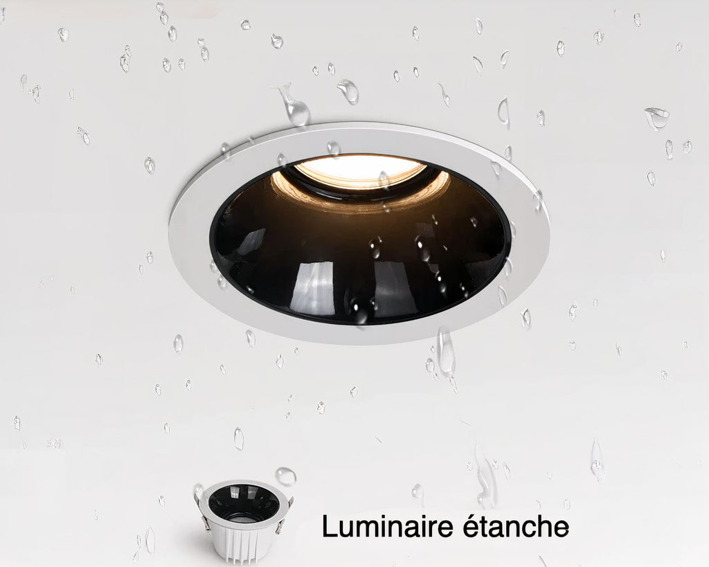 Spot encastrable salle de bain en aluminium