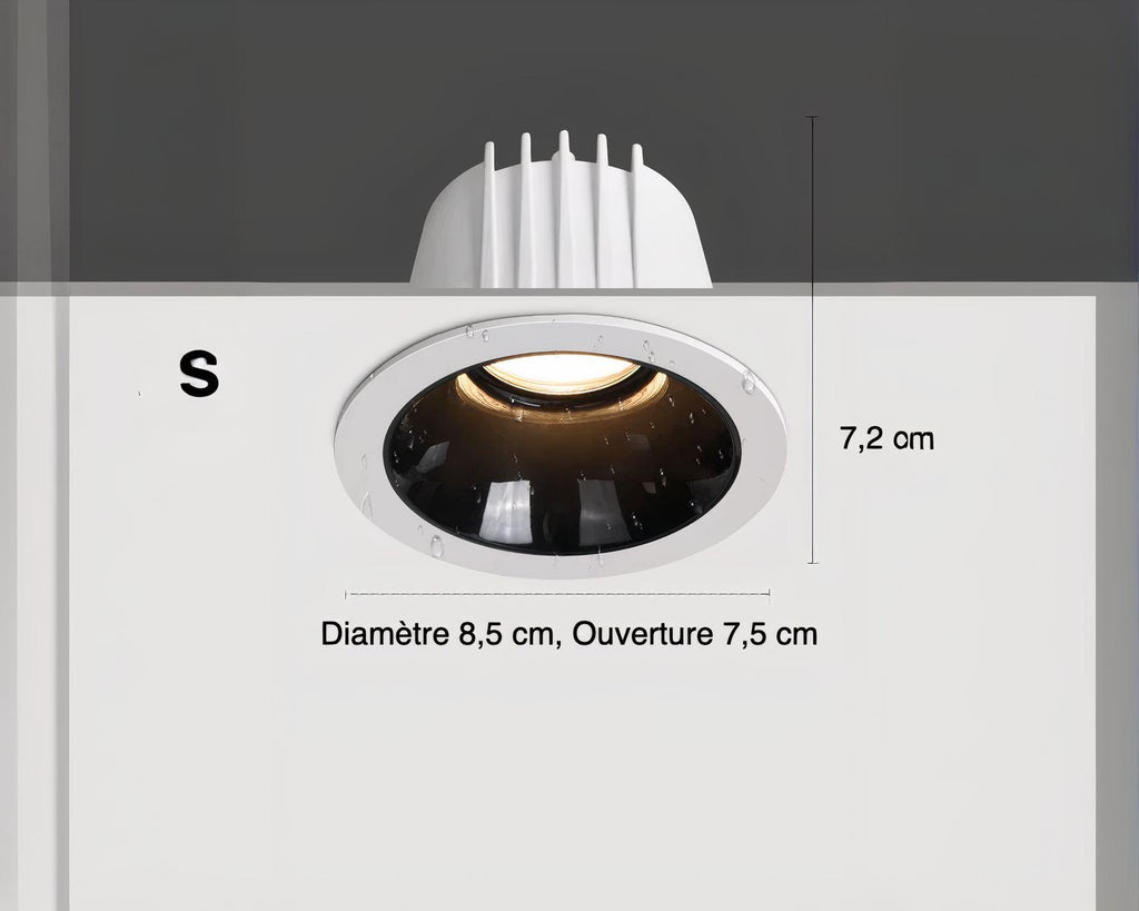 Spot encastrable salle de bain en aluminium