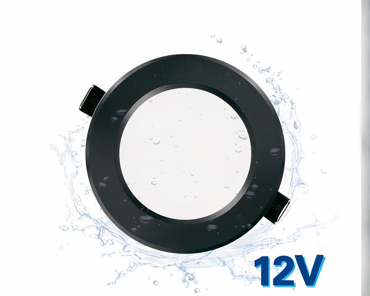 Spot encastrable salle de bain noir