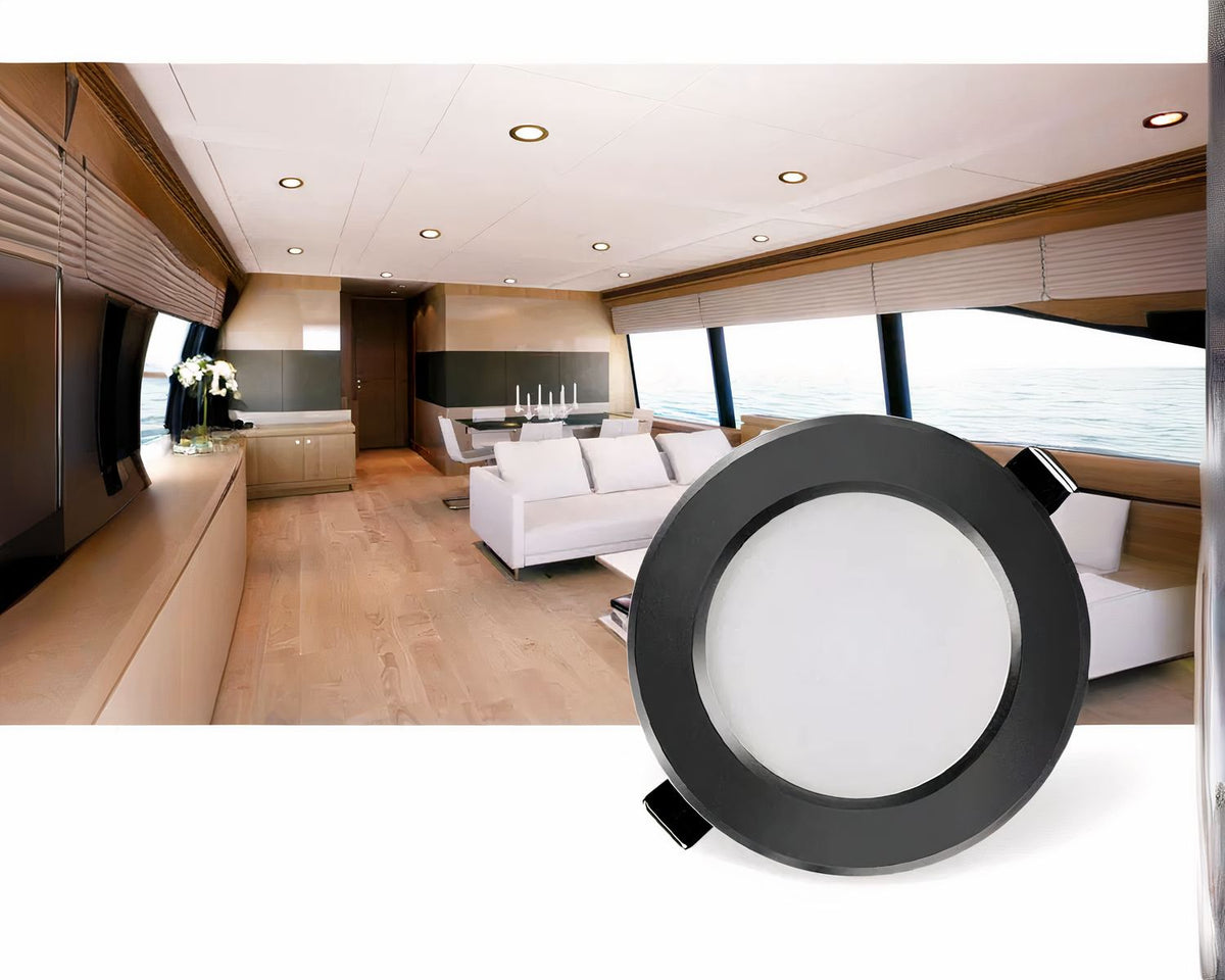 Spot encastrable salle de bain noir