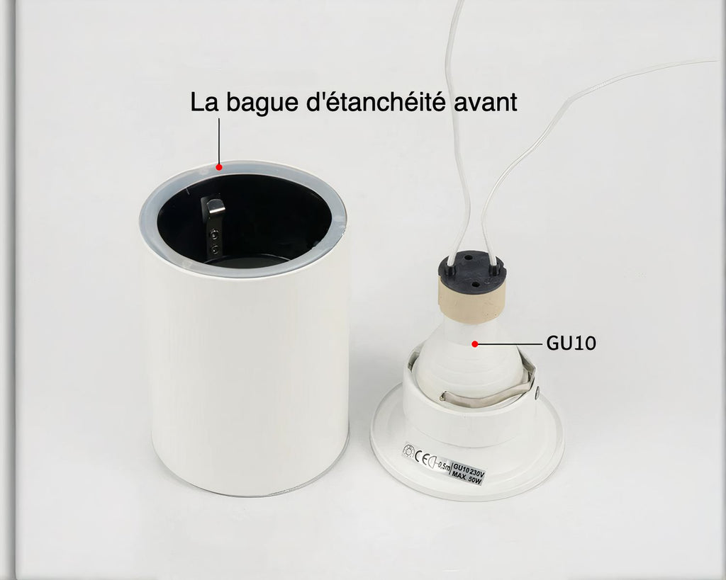 Spot étanche salle de bain en blanc ou noir mat
