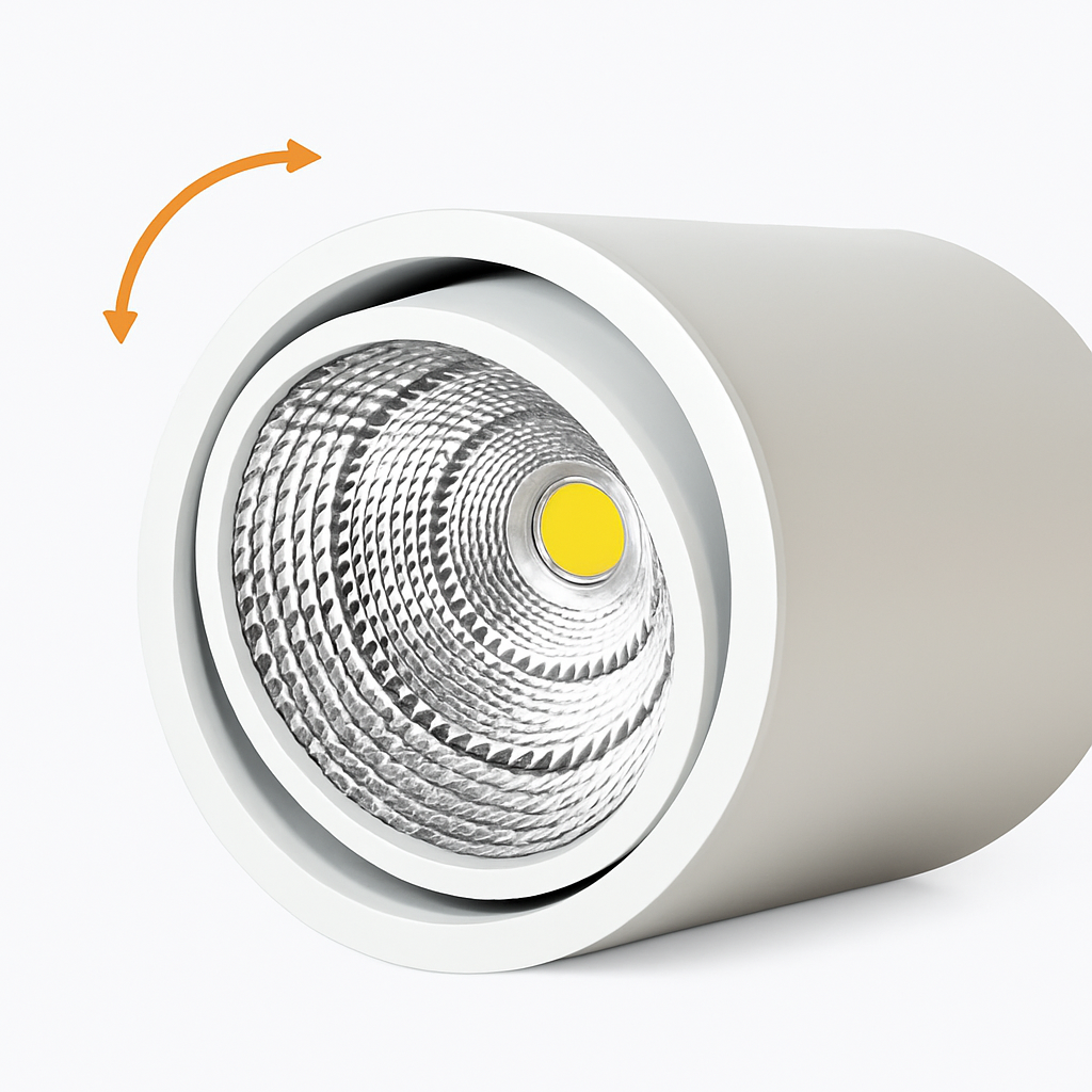 Plafonnier — Haute qualité rotatif LED Downlight COB monté en Surface plafonnier puce CREE 24W20W18W15W12W9W Spot réglable AC90-260V