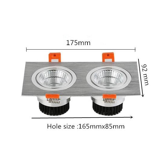 Spot industriel LED carré et métallique Yaninah Basile Silhouette - Géométrie & Élégance Visuelle