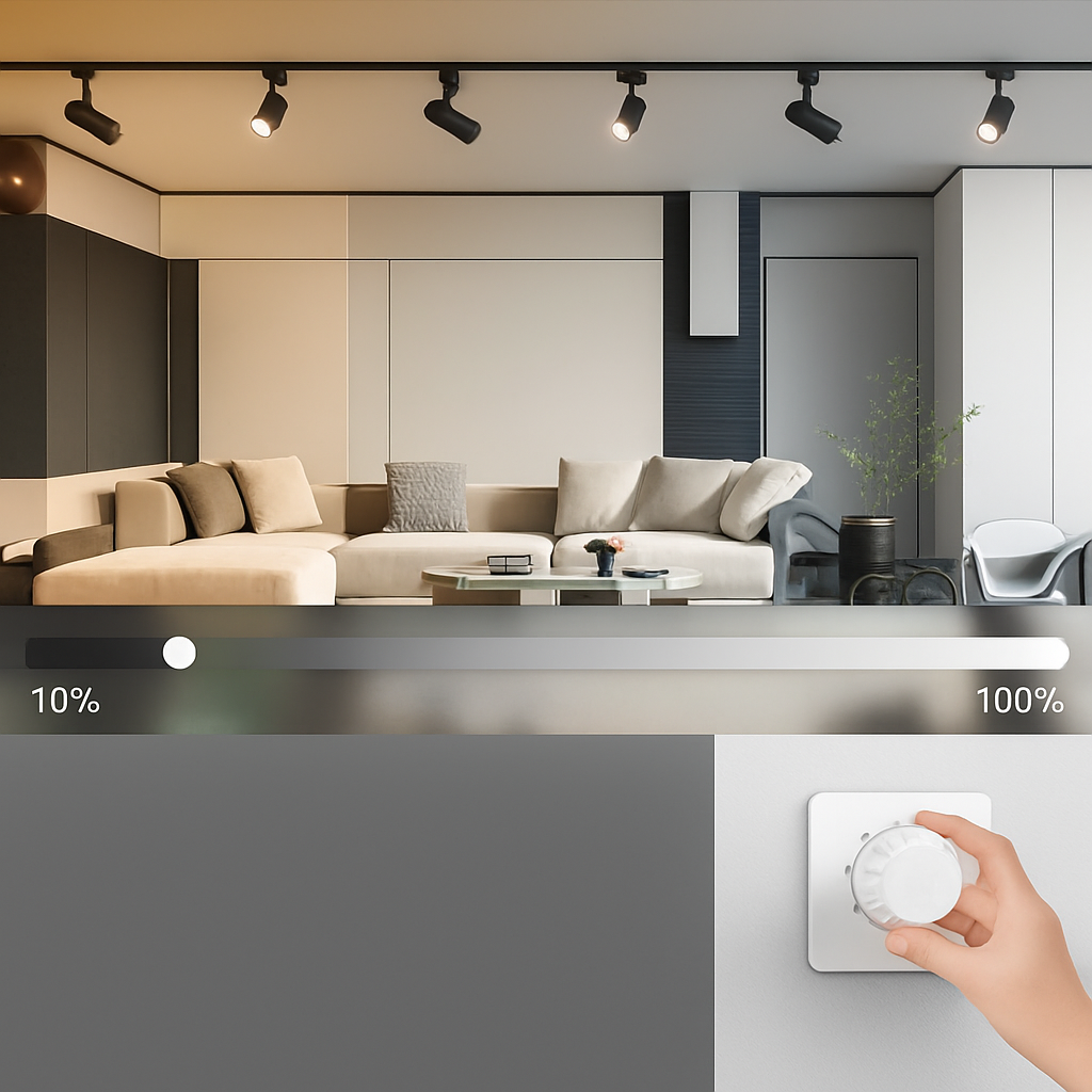 Spot — À intensité variable sur rail éclairage intérieur design moderne