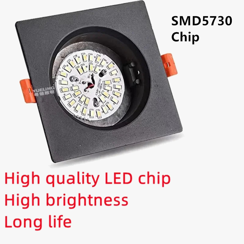 Spot led carré ultra-fin à intensité réglable avec puce smd5730 intégrée Bertille Rumeur - Une Silhouette Graphique Affirmée