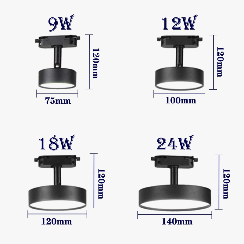 Spot — LED cob dimmable pour rail de plafond remplace halogènes