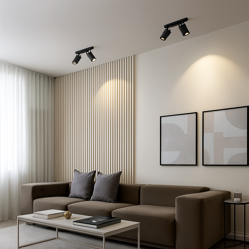 Spot led cob rotatif pour décoration intérieure créative Élias Clarté en Aluminium - Caractère & Élégance dans le Décor