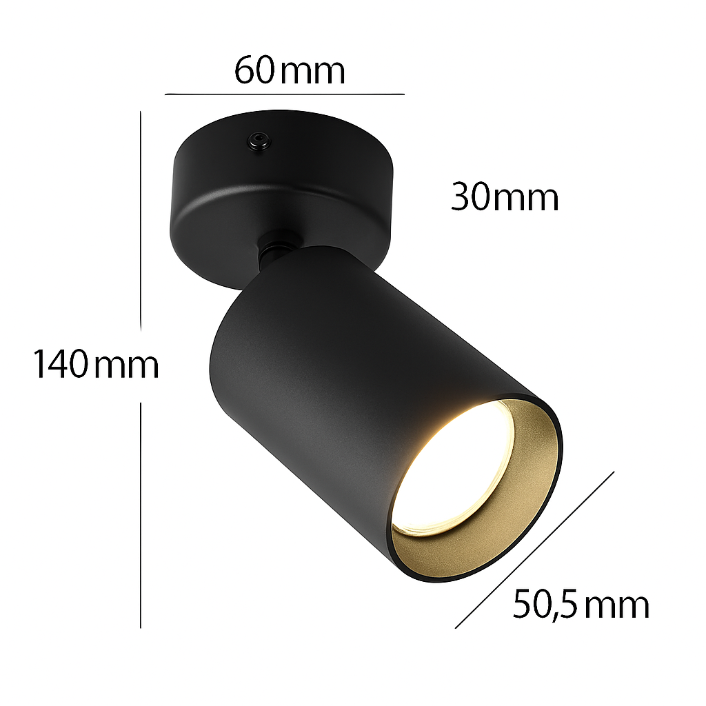 Spot led cob rotatif pour décoration intérieure créative Élias Clarté en Aluminium - Caractère & Élégance dans le Décor