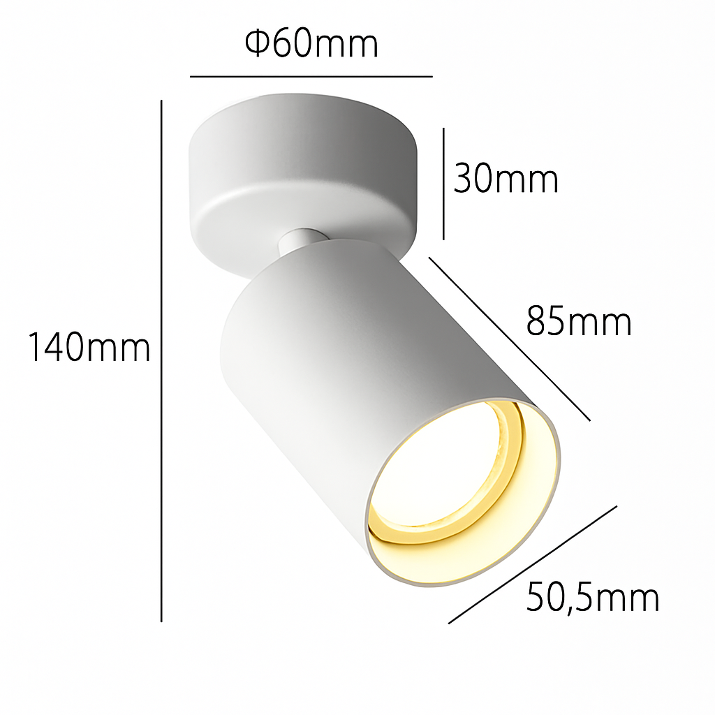 Spot led cob rotatif pour décoration intérieure créative Élias Clarté en Aluminium - Caractère & Élégance dans le Décor