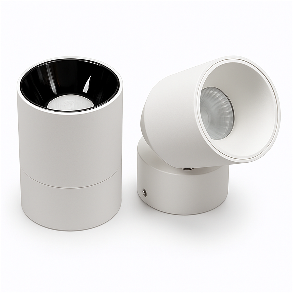 Spot — LED dimmable anti-éblouissement pliant rotatif en surface
