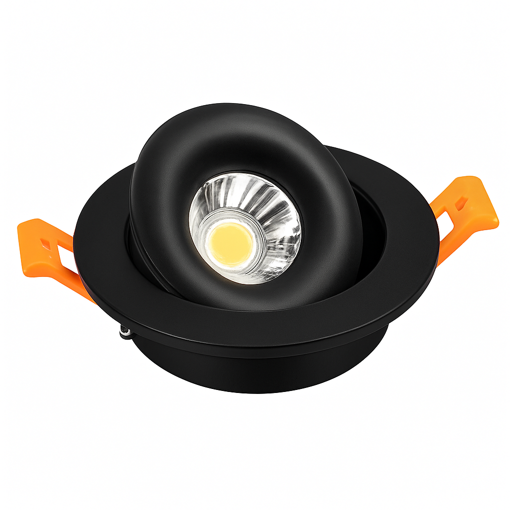 Plafonnier — LED Downlight encastré plafonnier 7W12W18W24W Dimmable blanc noir intérieur LED Spot lumière 360 ° réglable pour salon