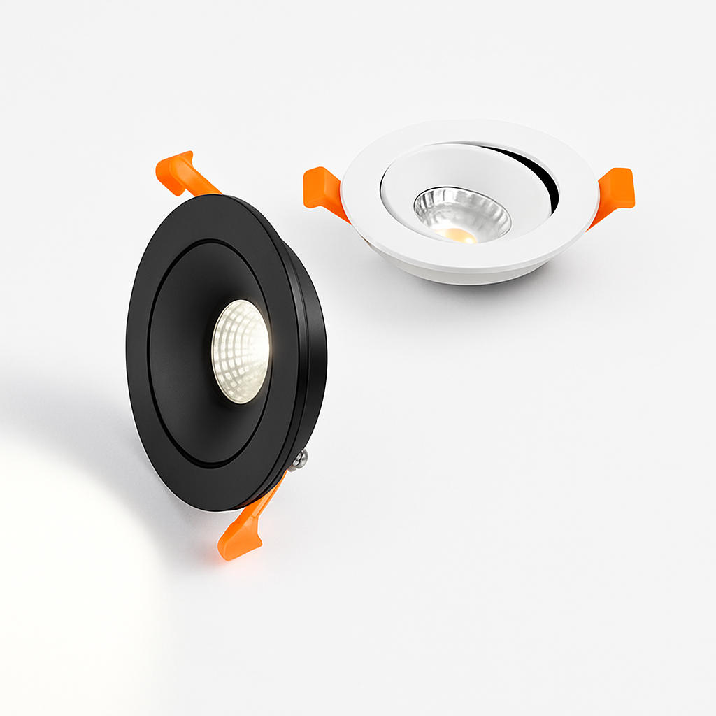 Plafonnier — LED Downlight encastré plafonnier 7W12W18W24W Dimmable blanc noir intérieur LED Spot lumière 360 ° réglable pour salon
