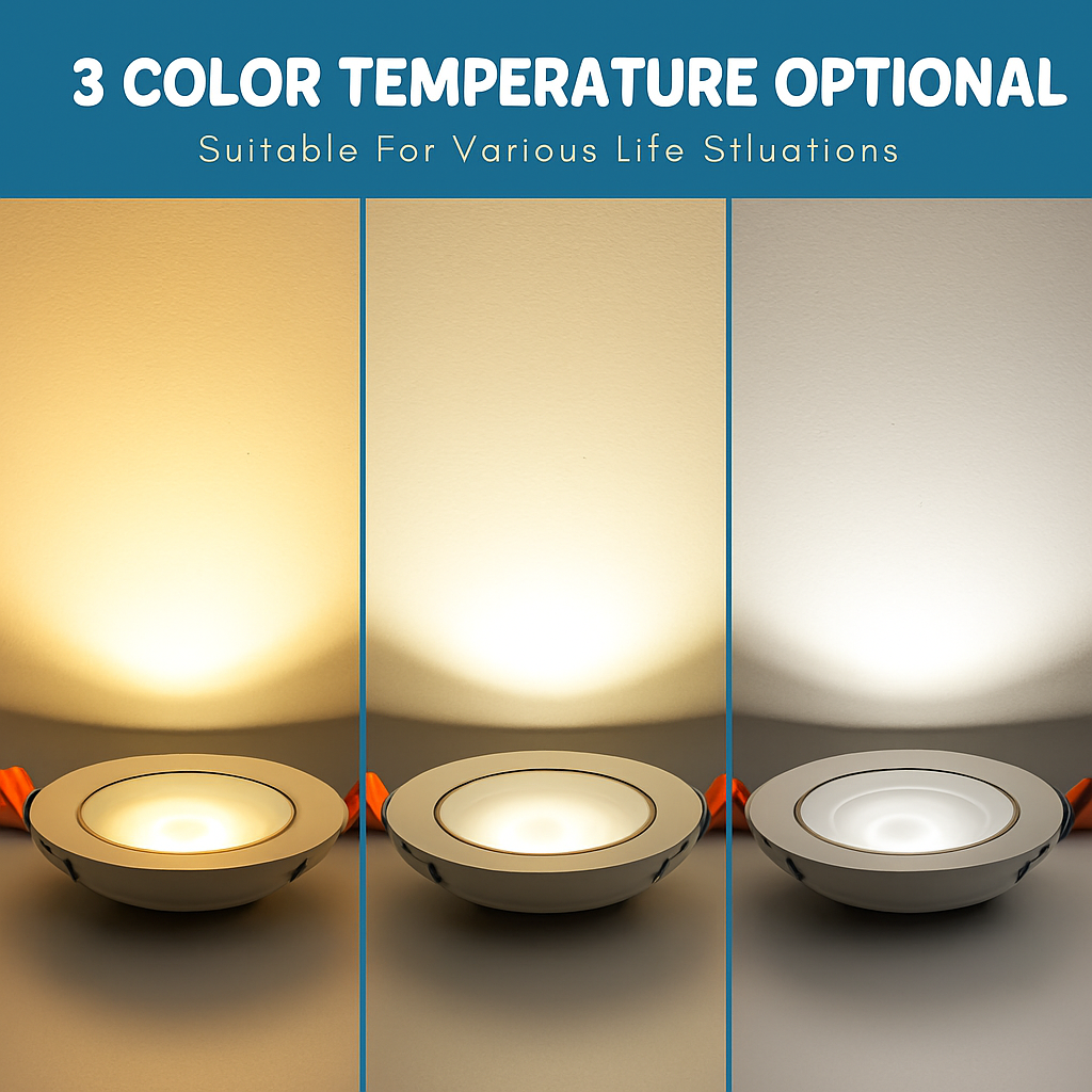 Plafonnier — LED Downlight encastré plafonnier 7W12W18W24W Dimmable blanc noir intérieur LED Spot lumière 360 ° réglable pour salon