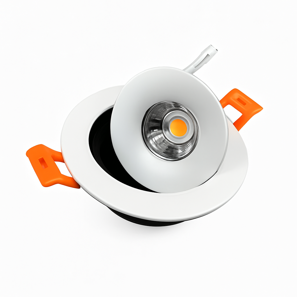 Plafonnier — LED Downlight encastré plafonnier 7W12W18W24W Dimmable blanc noir intérieur LED Spot lumière 360 ° réglable pour salon