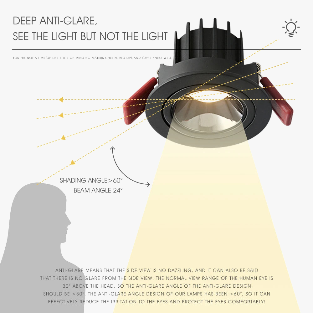 Spot led encastré antireflet à intensité variable pour éclairage intérieur Lou Horizon en Aluminium - Simplicité & Caractère au Quotidien
