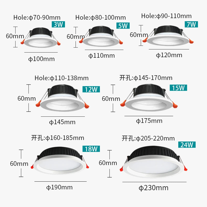 Spot led encastré trois températures de couleur éclairage polyvalent Éliane Épurelle en Aluminium - Une Présence Décorative Affirmée