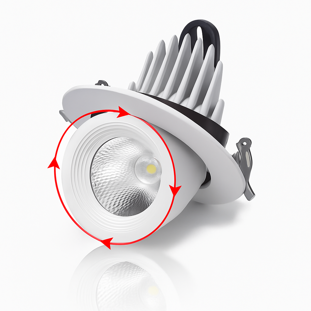 Spot led encastrable avec angle de faisceau réglable Élise Équinoxe en Aluminium - Caractère & Élégance dans le Décor