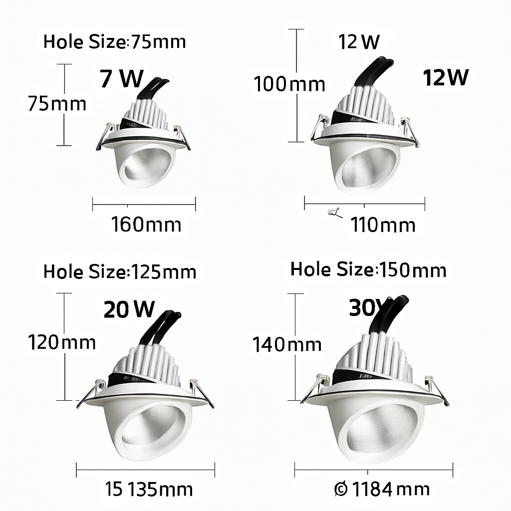 Spot led encastrable avec angle de faisceau réglable Élise Équinoxe en Aluminium - Caractère & Élégance dans le Décor