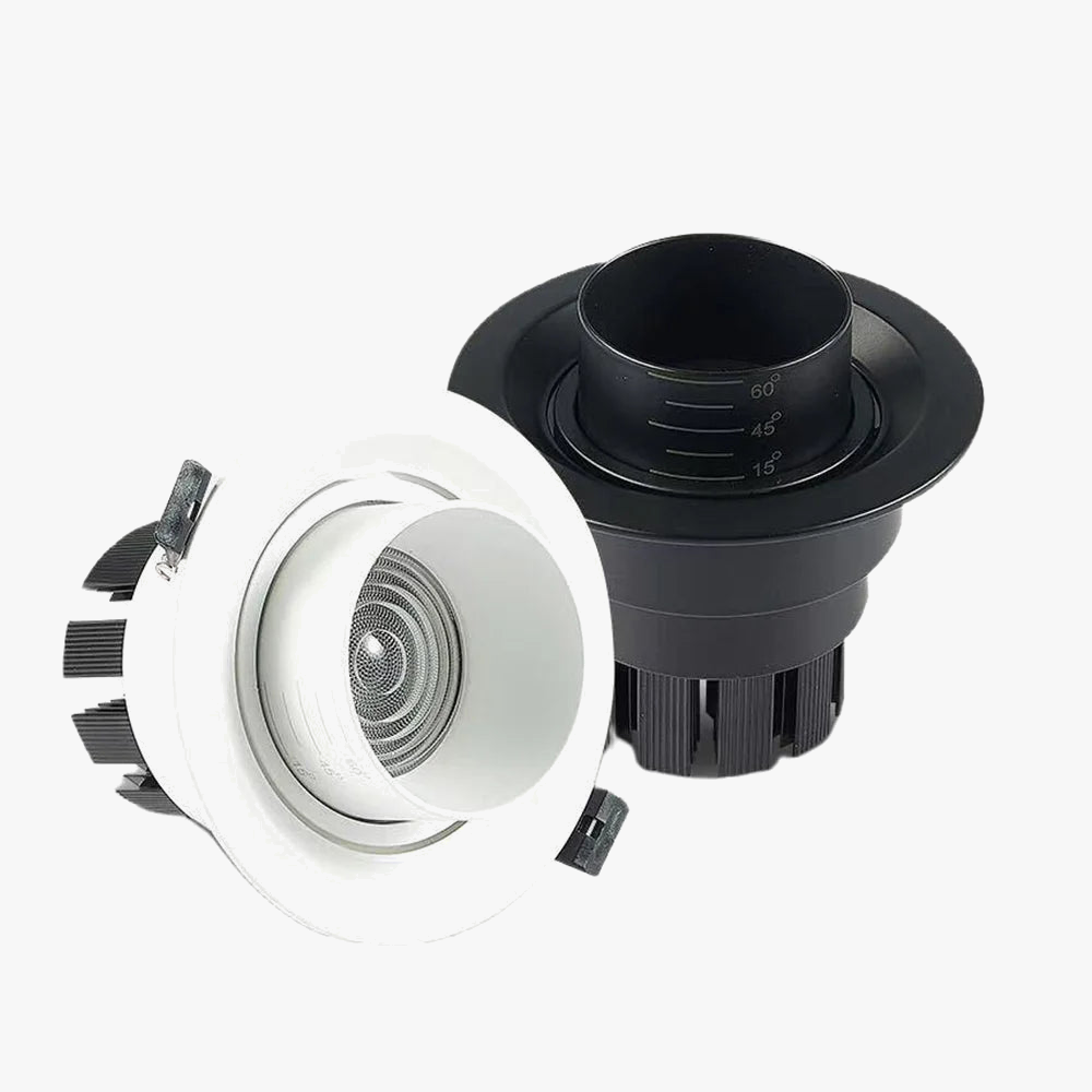 Spot led encastrable avec angle de faisceau réglable pour éclairage décoratif Azélie Partition en Aluminium - Caractère & Élégance dans le Décor