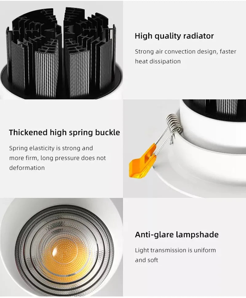 Spot led encastrable avec angle de faisceau réglable pour éclairage décoratif Azélie Partition en Aluminium - Caractère & Élégance dans le Décor