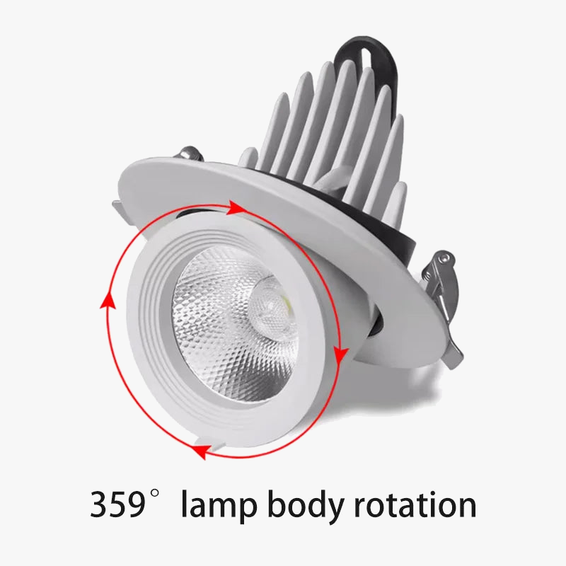 Spot led encastrable avec angle de faisceau réglable pour magasin commercial Marin Résonance en Aluminium - Une Présence Décorative Affirmée