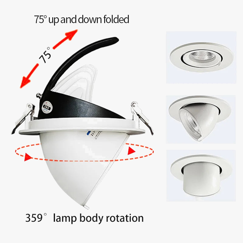 Spot led encastrable avec angle de faisceau réglable pour magasin commercial Marin Résonance en Aluminium - Une Présence Décorative Affirmée