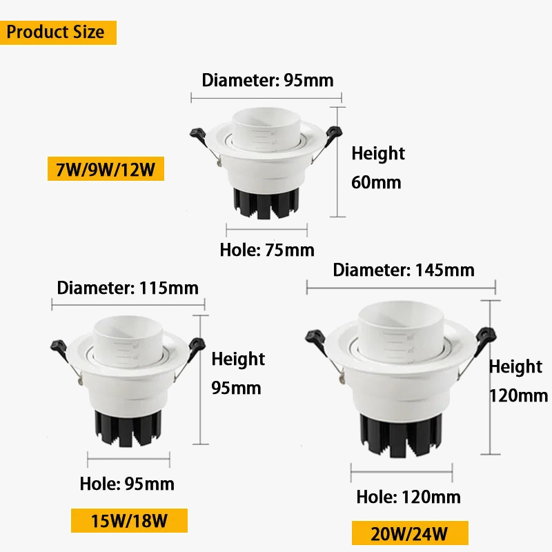 Spot led encastrable d'intérieur à technologie cob avec zoom variable Tiphaine Fugue en Aluminium - Une Présence Décorative Affirmée