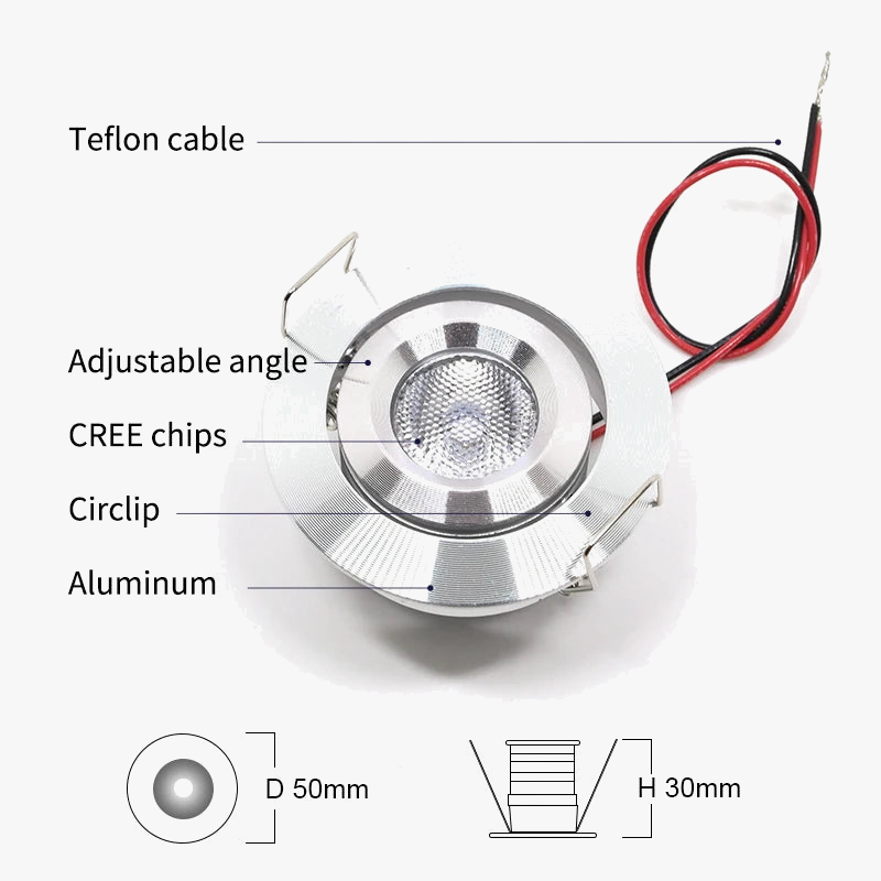 Spot led encastrable inclinable réglable en hauteur pour intérieur Coralie Rondeau en Aluminium - Simplicité & Caractère au Quotidien