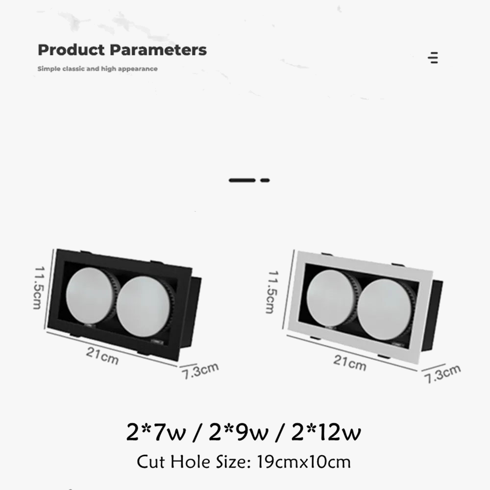 Spot led encastrable plafond sans éblouissement Alban Rondeau en Aluminium - Caractère & Élégance dans le Décor