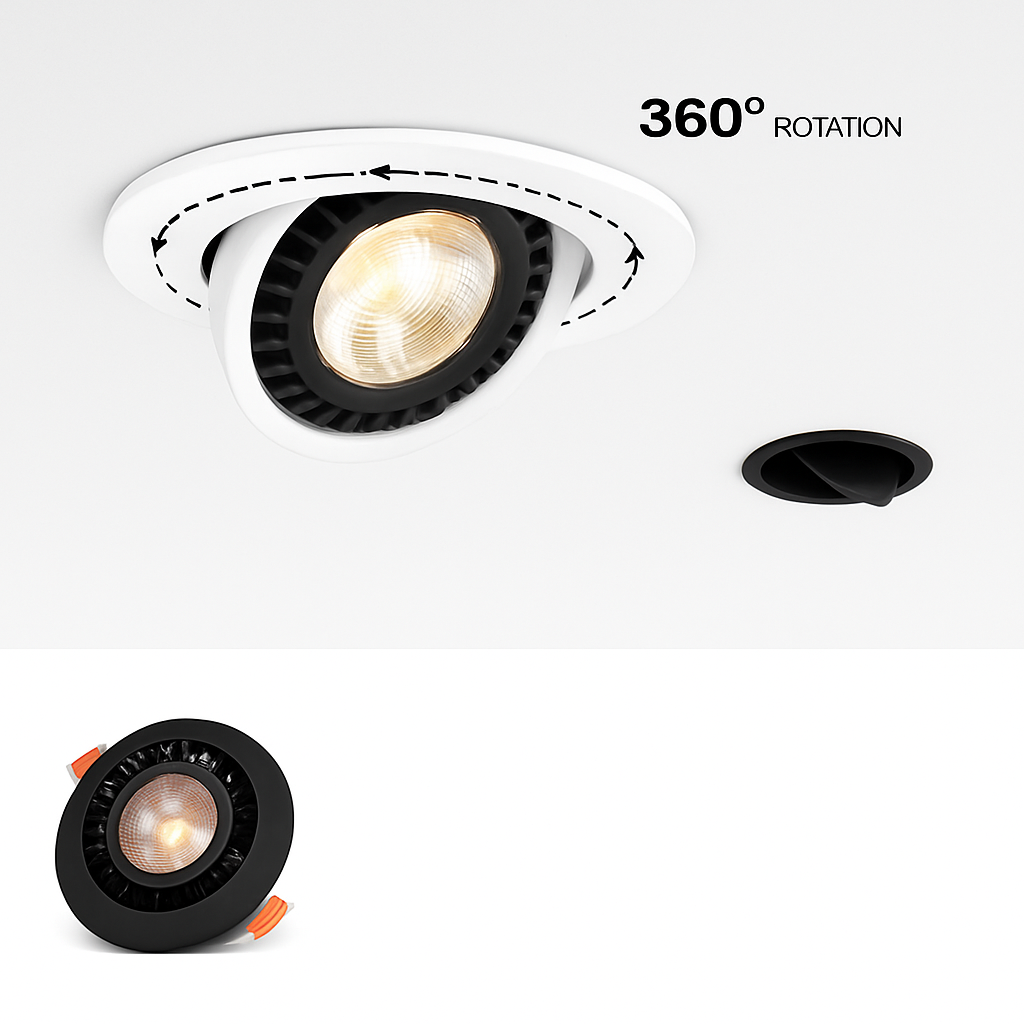 Spot led encastrable rotatif 360 degrés pour intérieur Adélie Horizon en Aluminium - Simplicité & Caractère au Quotidien