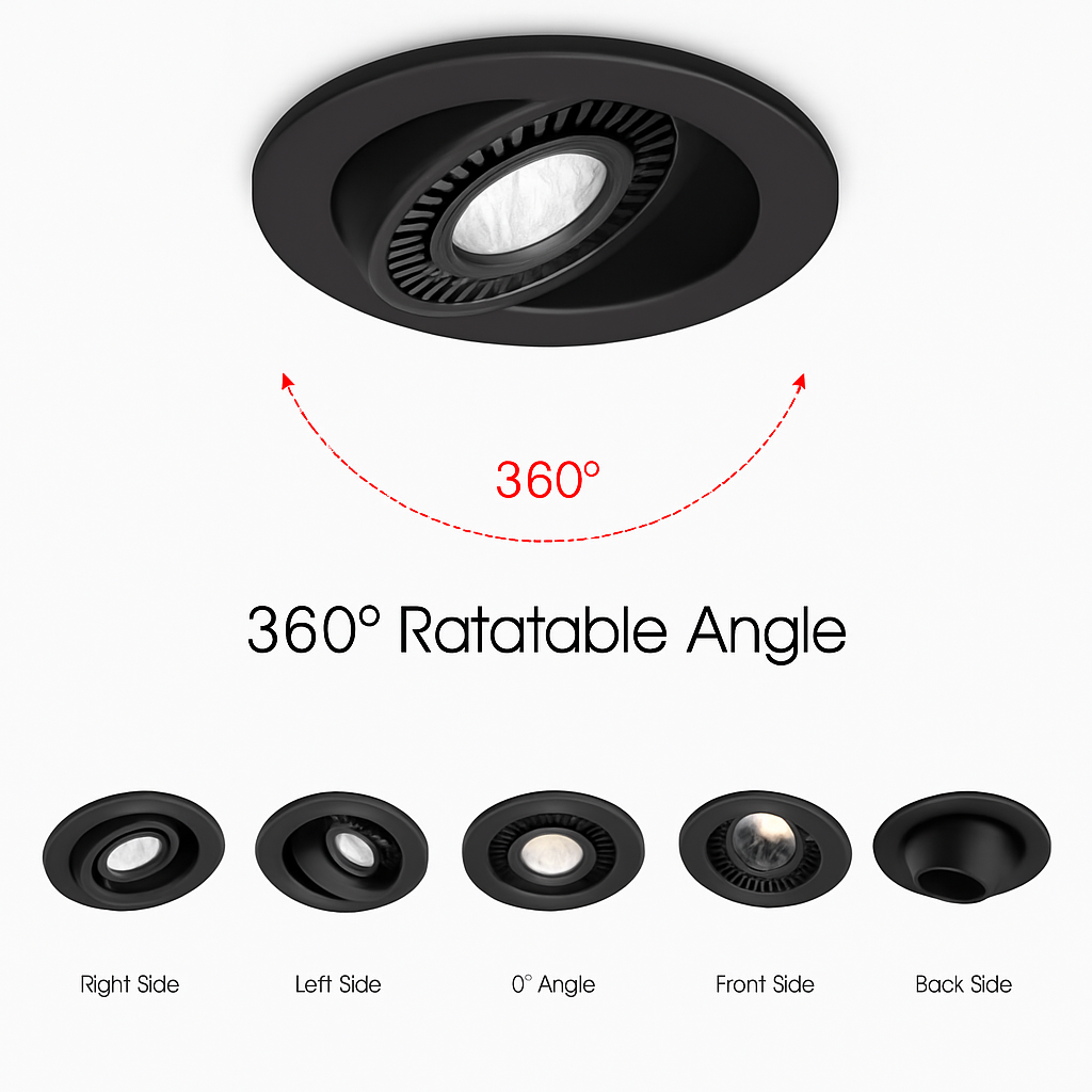 Spot led encastrable rotatif 360 degrés pour intérieur Adélie Horizon en Aluminium - Simplicité & Caractère au Quotidien