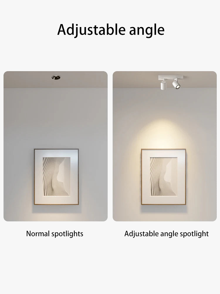 Spot — LED gu10 angle réglable éclairage amovible anti-éblouissement 2 3 têtes